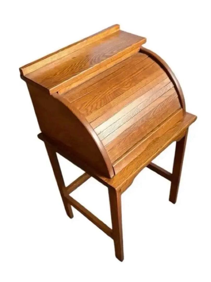 【Vintage】 ロールトップサイドテーブル チャイルドデスク ディスプレイ台