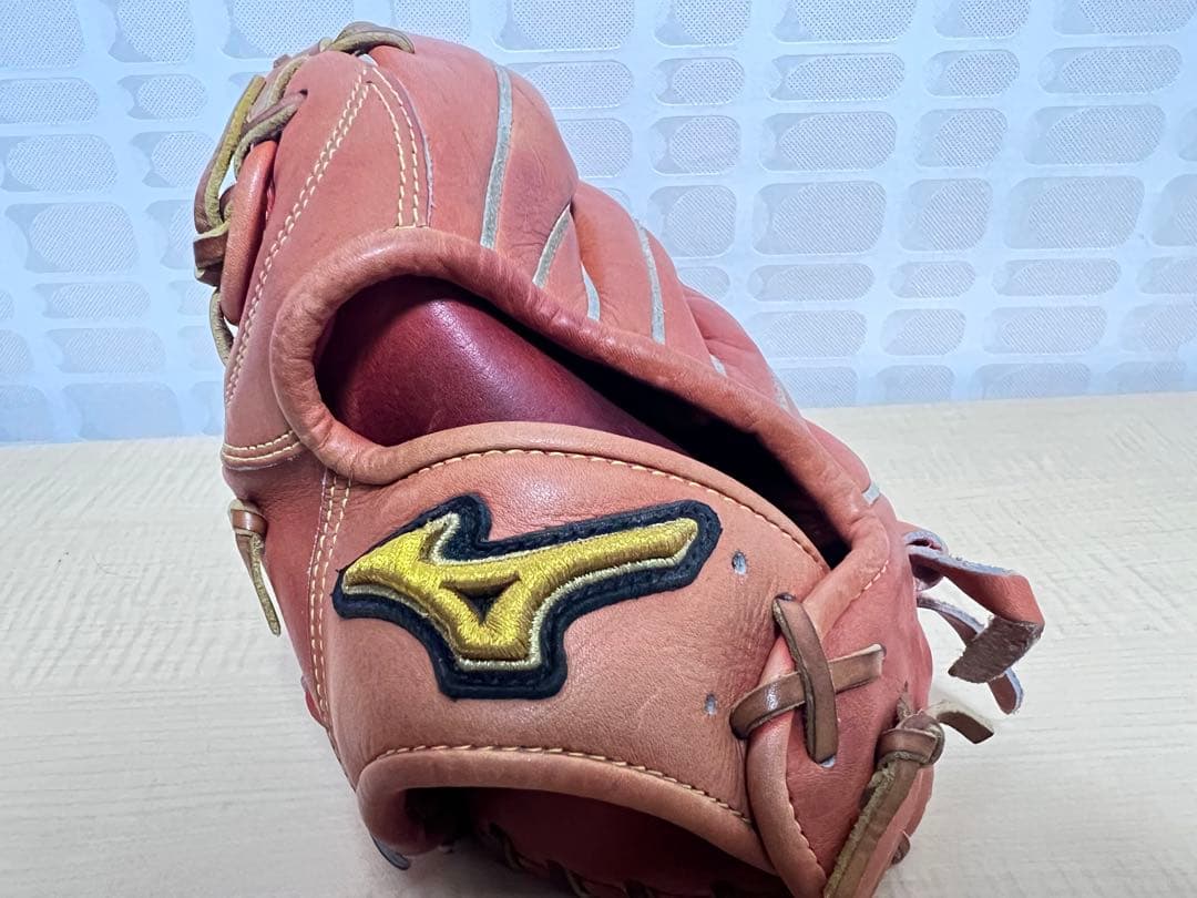 【美品】 Mizuno Pro 硬式グローブ オレンジ 左利き用