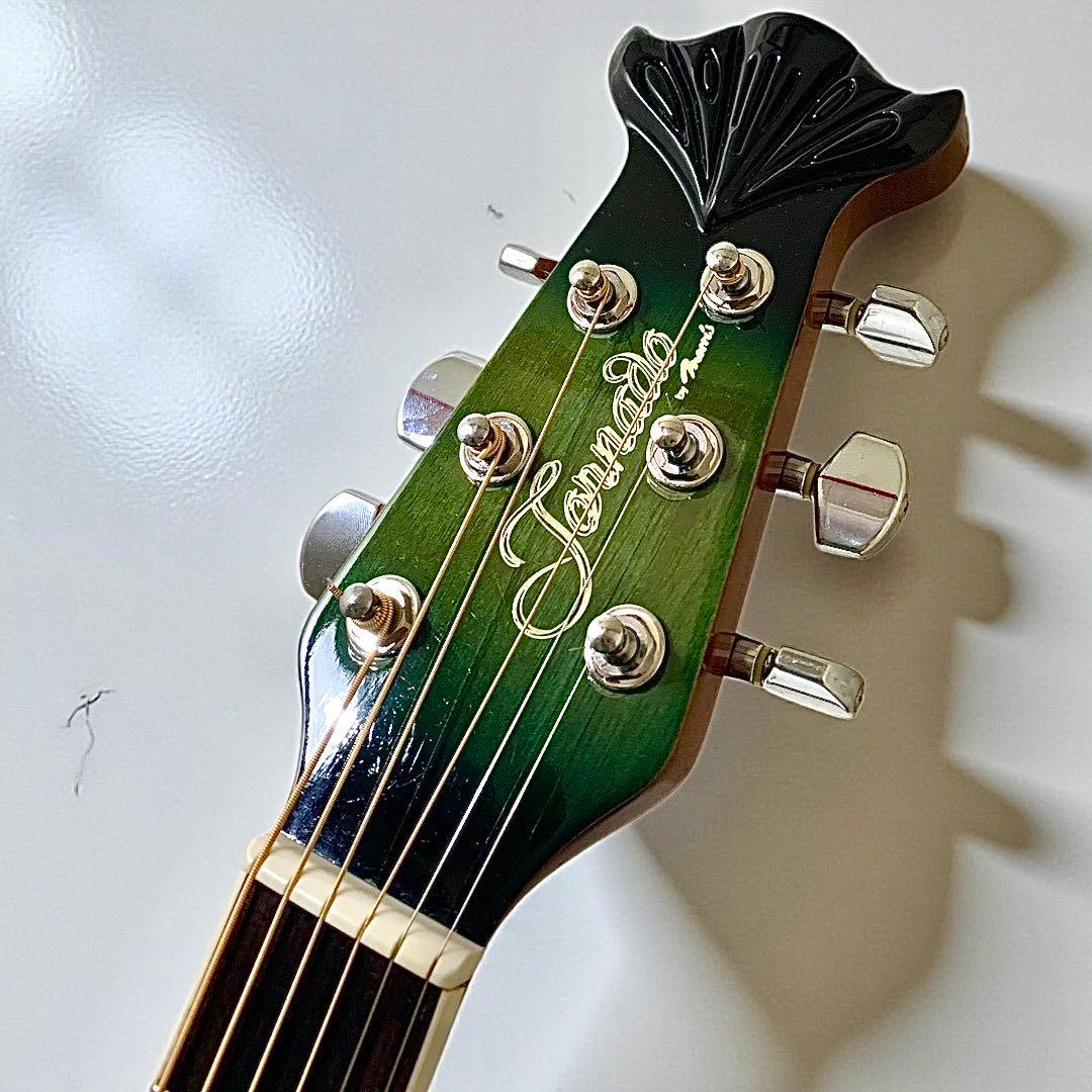 Morris Tornado Z-2SE グリーン 低弦高で弾きやすい エレアコ