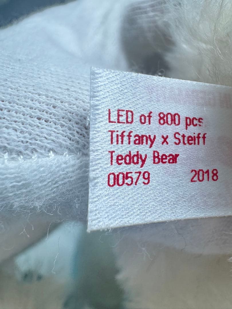 【限定・希少】ティファニーベア 2018年 クリスマス限定品 No.579