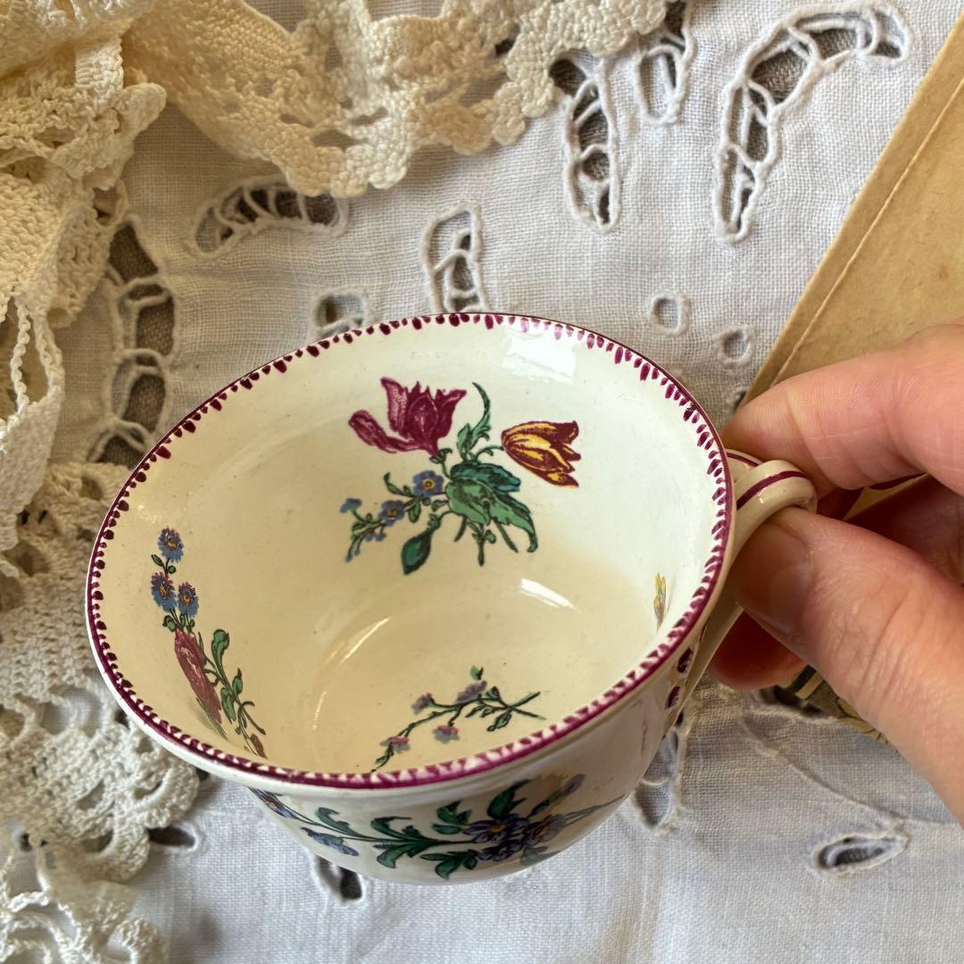 Gien フランス　ピンク　アンティーク　b 多色刷り　c&s 勿忘草