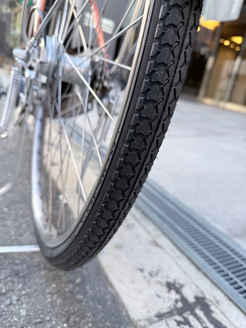 大阪府　パナソニック　オレンジ 電動アシスト自転車 前カゴ付き