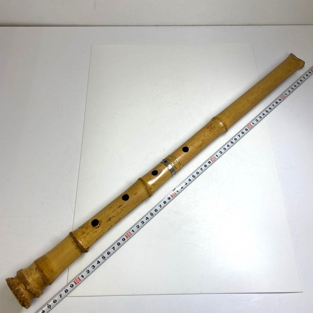 鳳舟　銀三線尺八　65cm 東7-1026①