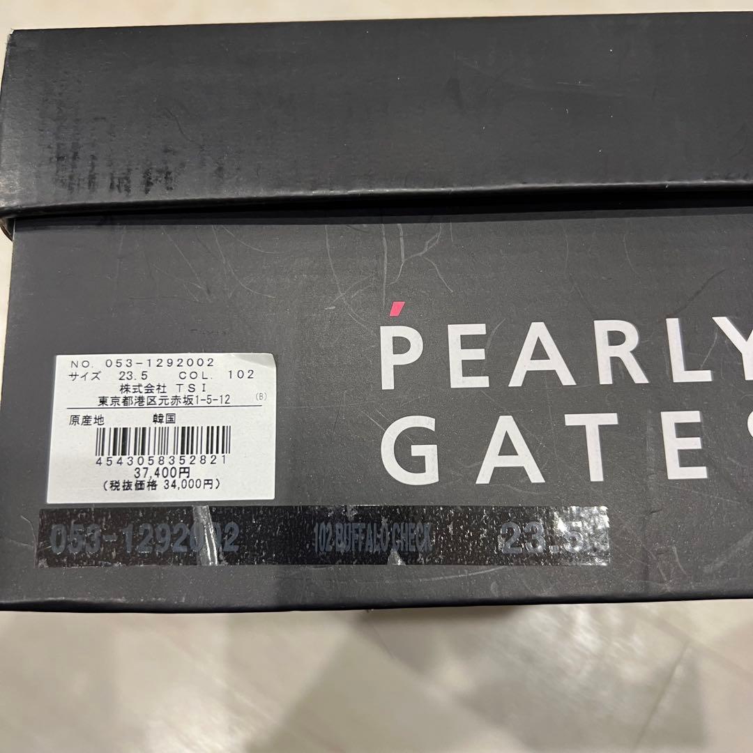 PEARLY GATES パーリーゲイツ チェック ゴルフシューズ 23.5cm