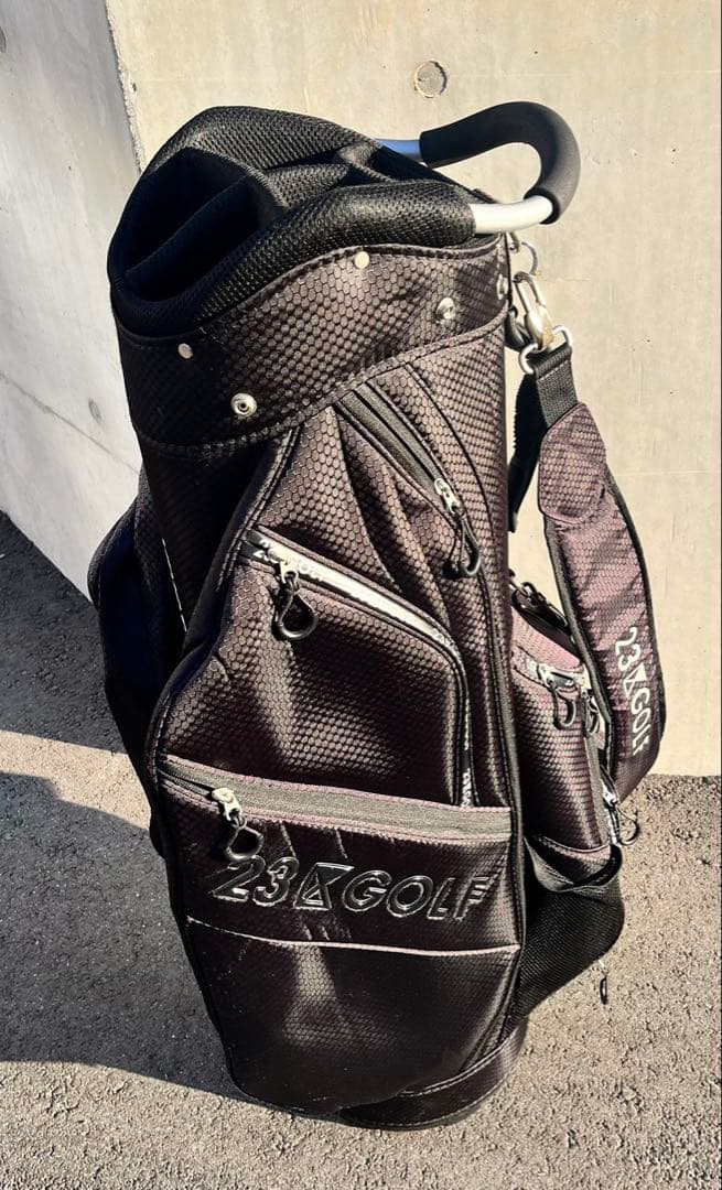 23区GOLF ブラック ゴルフキャディバッグ　ハニカム
