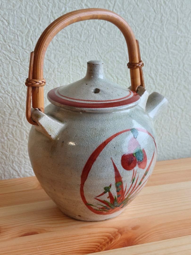 山本教行 赤絵 土瓶 民藝 吉田璋也 出西窯