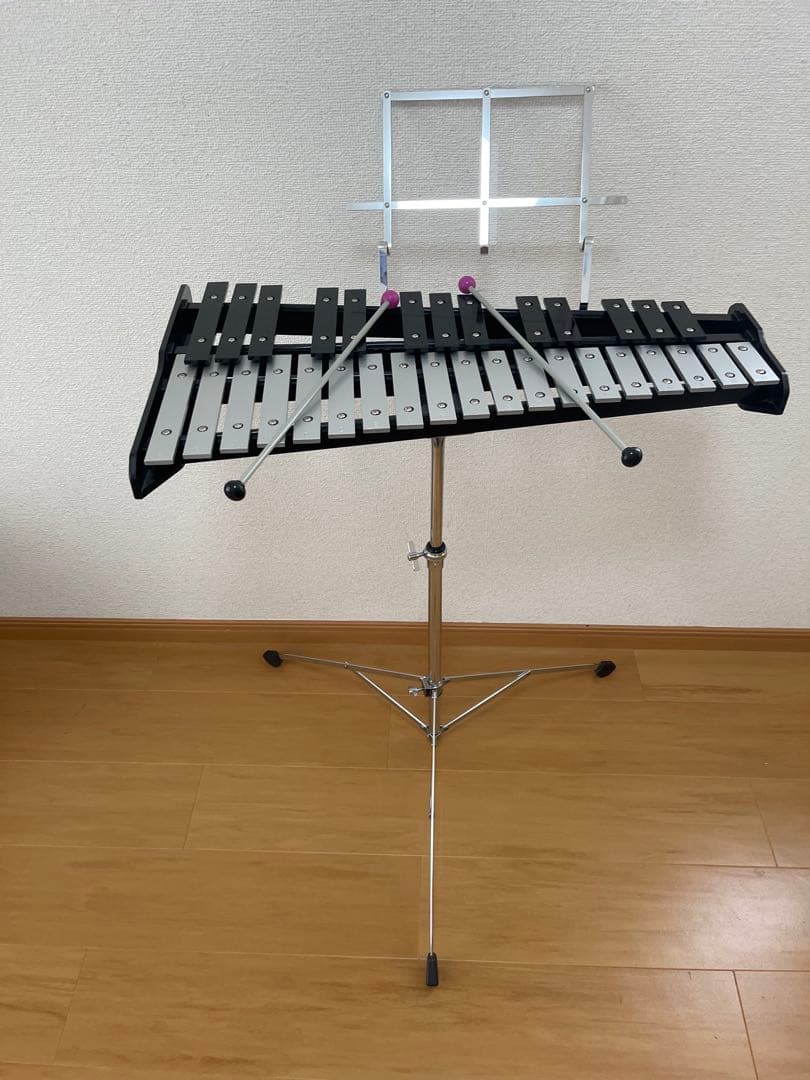 SUZUKI楽器製　鉄琴 調整可能スタンド付き