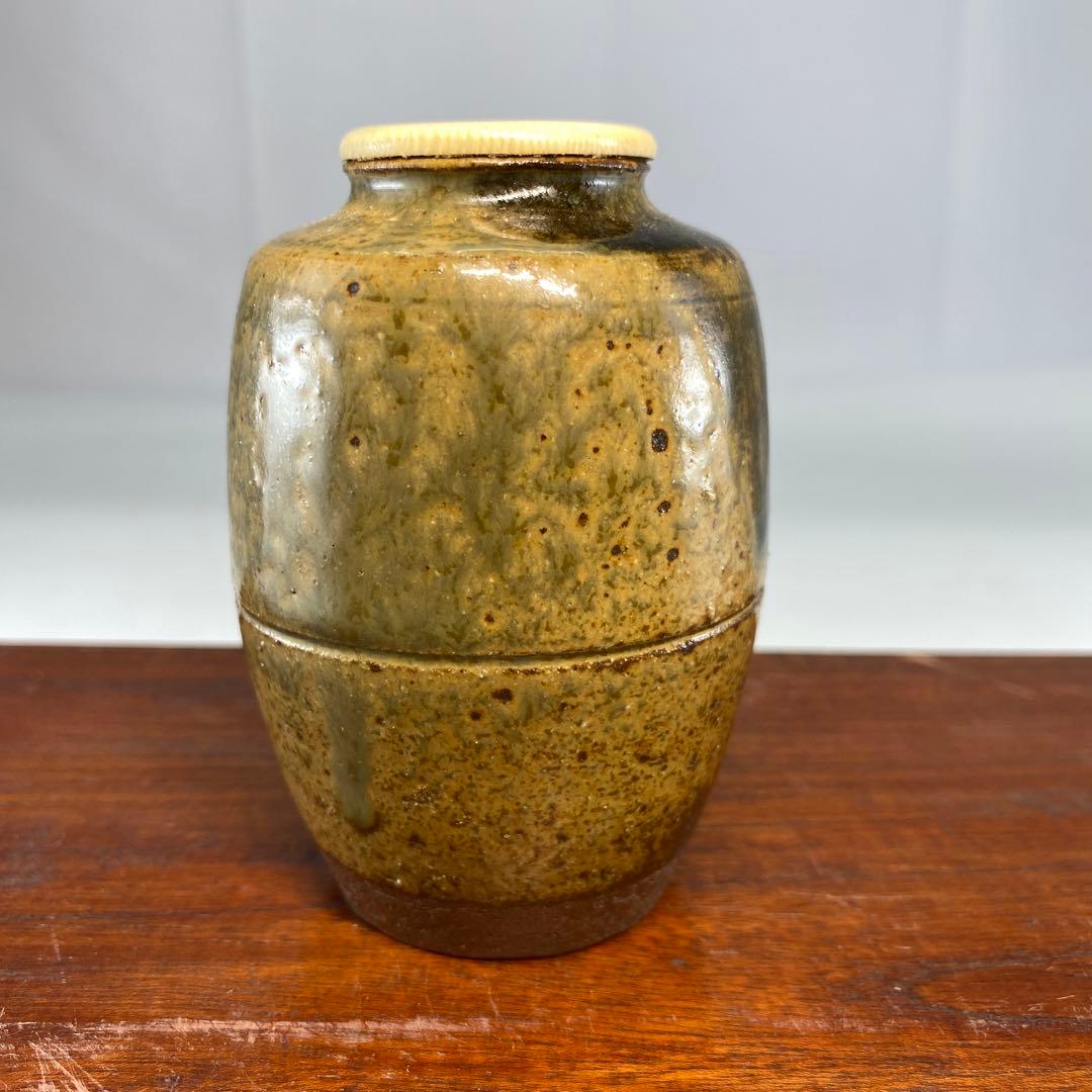 【茶道具】市野陶勝造　丹波焼肩衝茶入（共箱）