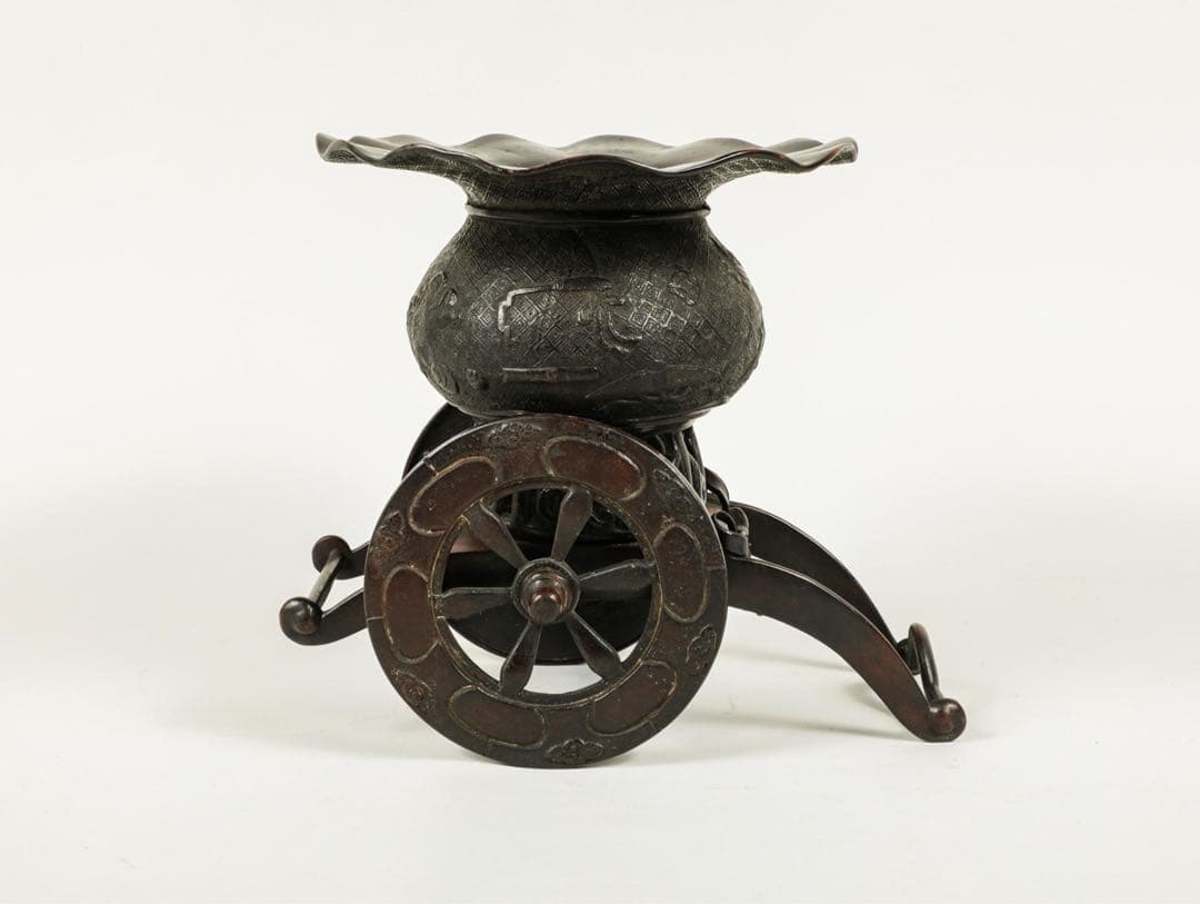 時代物 古美術 古銅花器 オブジェ　置物