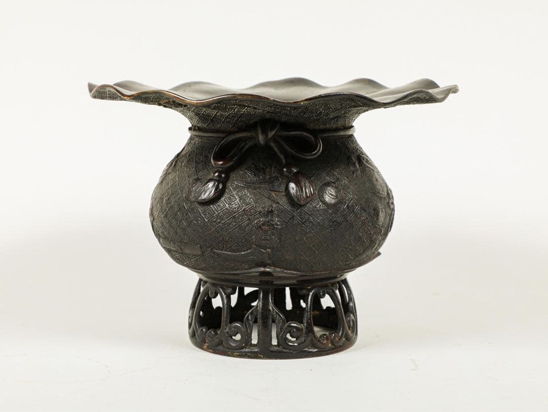 時代物 古美術 古銅花器 オブジェ　置物