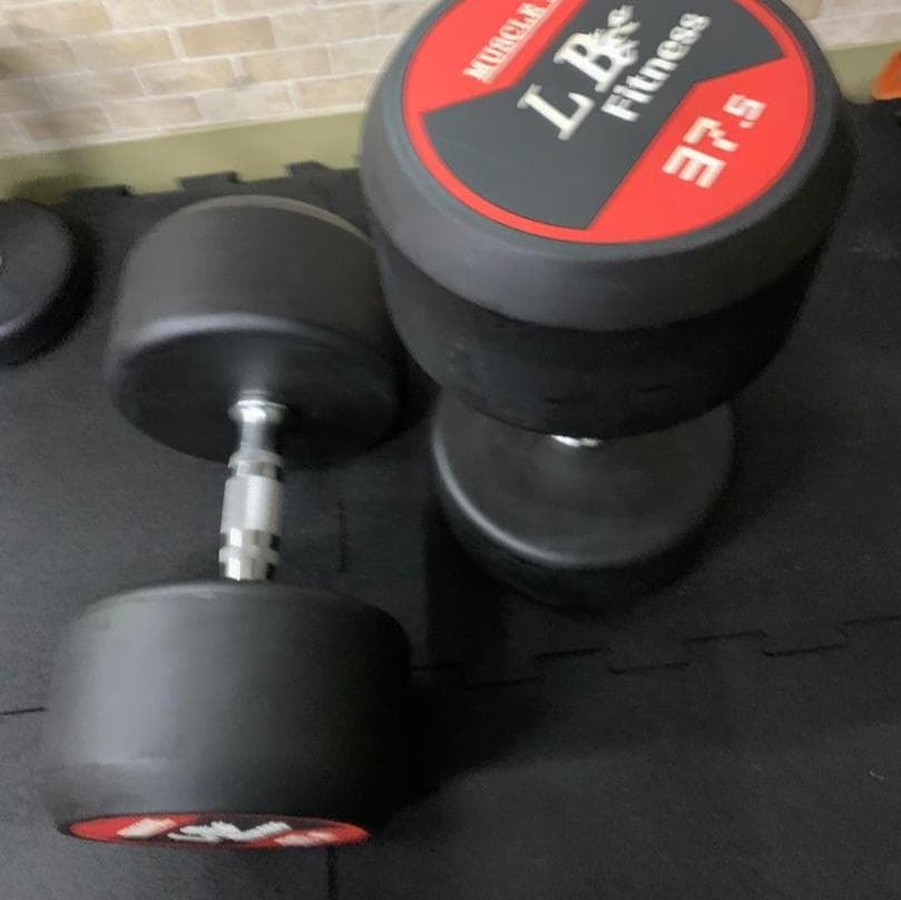 ラバーダンベル37.5kg×2個SET