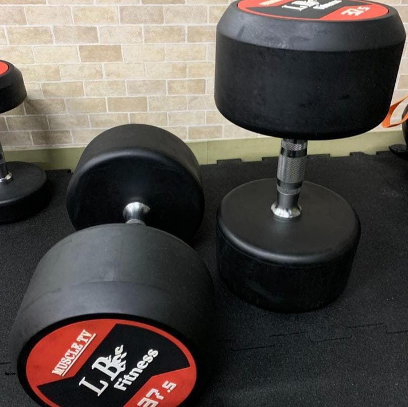ラバーダンベル37.5kg×2個SET