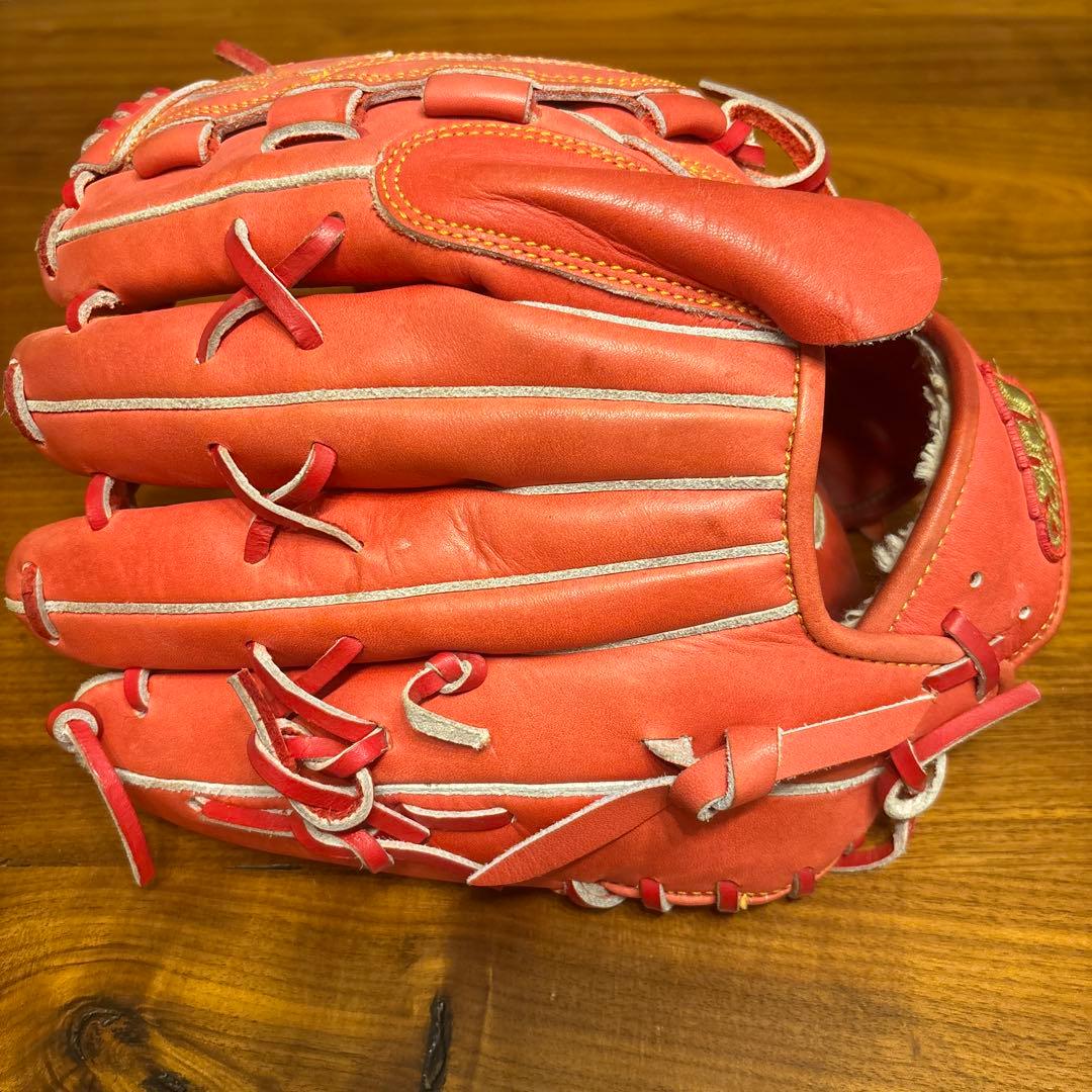 adidas 軟式グローブ ピッチャー用　赤 M球 KENKO BALL付き