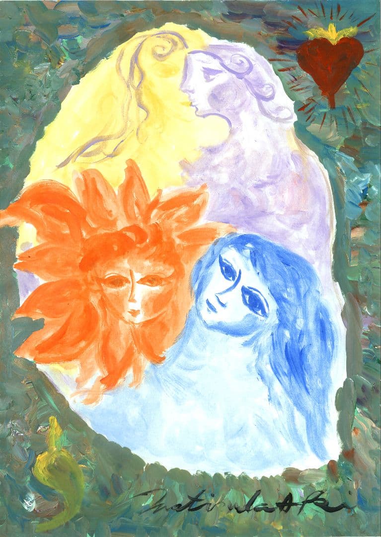 〚原画〛Love painting（水彩画、アクリル画、自作絵画、オリジナル）