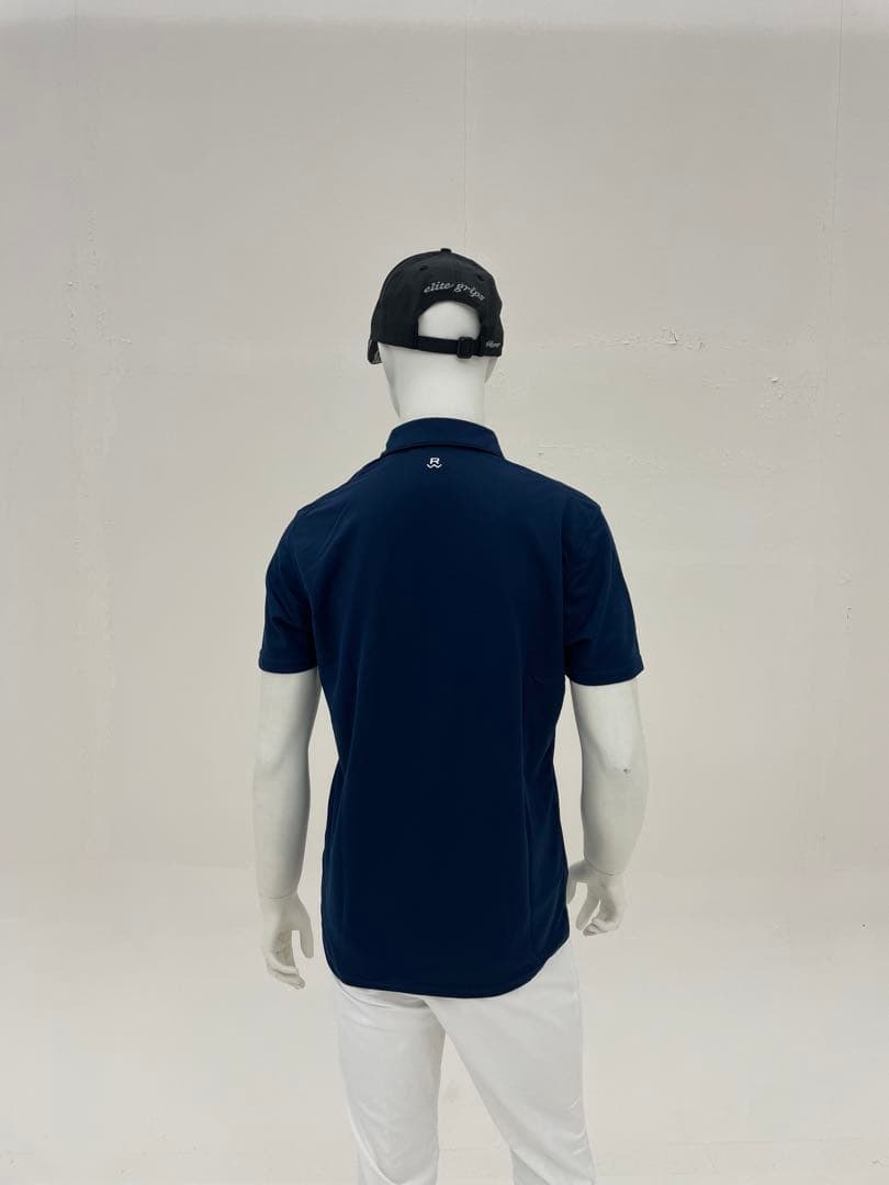 エリートグリップ　半袖ポロシャツ　スリムフィット　ネイビー　L 新品