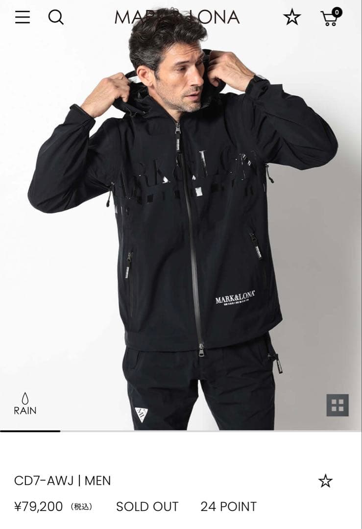 マークアンドロナ コードシリーズ レインウェア ブルゾン フード 4ウェイ