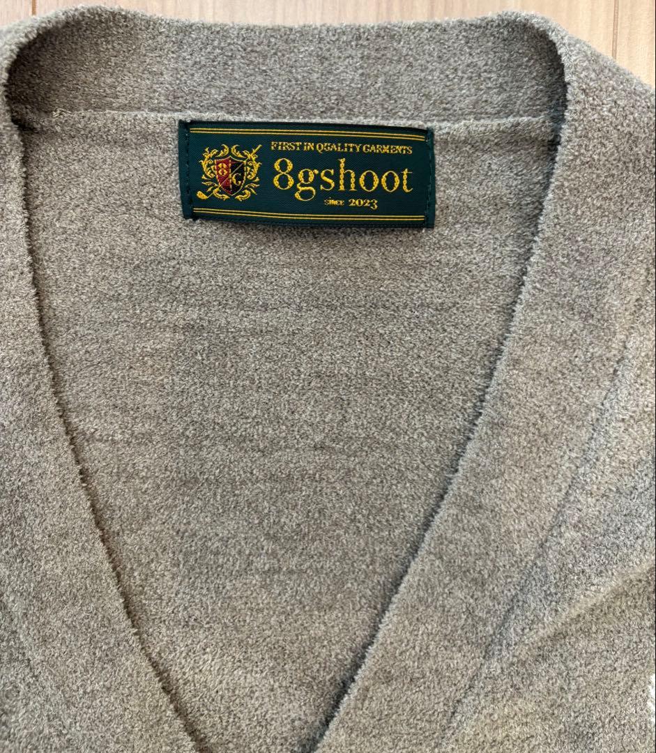 メンズウェア 8G SHOOT CHENILLE KNIT CARDIGAN -GREIGE-