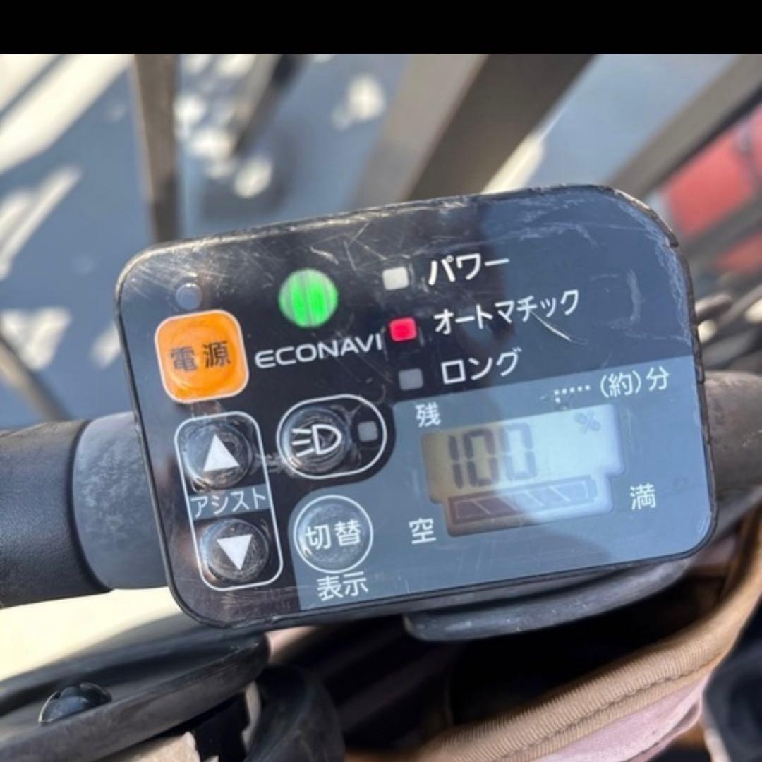 電動アシスト自転車 チャイルドシート付き 充電器あり　後輪タイヤパンク