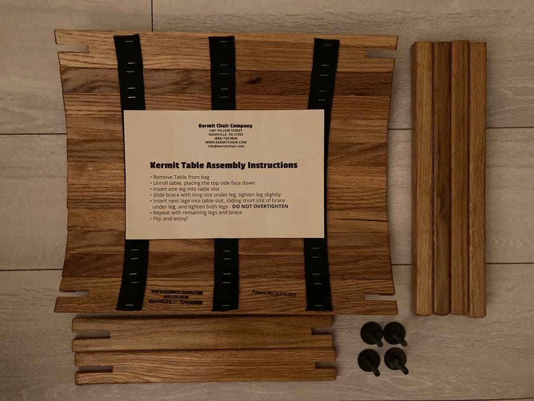 カーミットテーブル Kermit Table オーク　収納バッグ付き