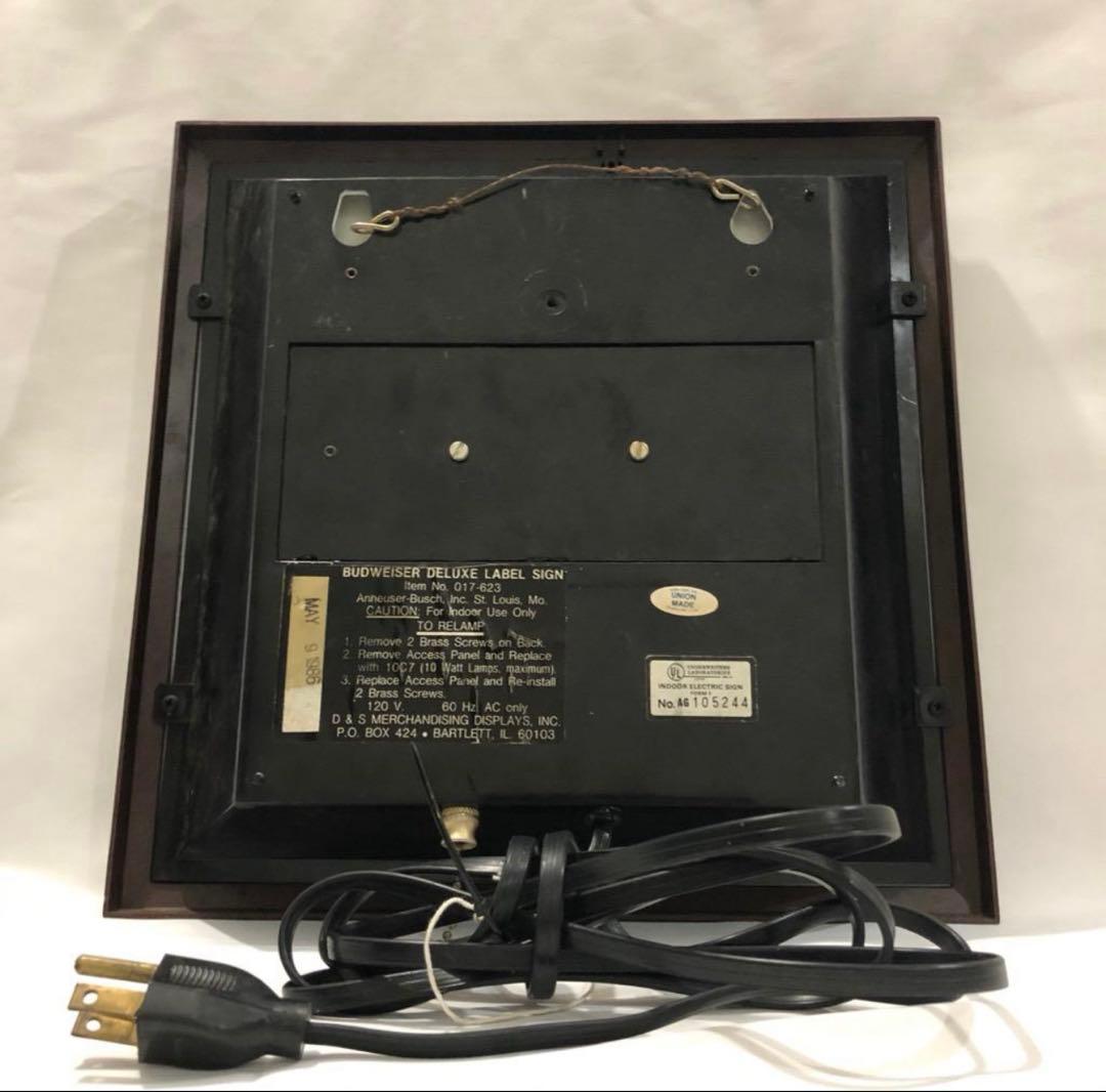 Budweiser バドワイザー ビンテージ ライトクロック サイン ノベルティ