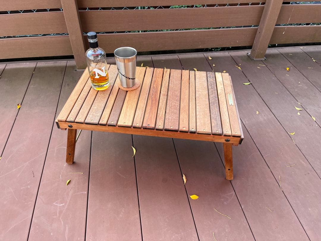 オーク材 フォールディングテーブル キャンプ