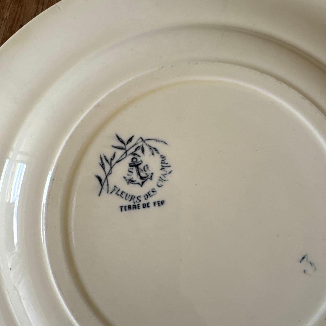 フランス アンティーク 蜂とお花のディナープレート①