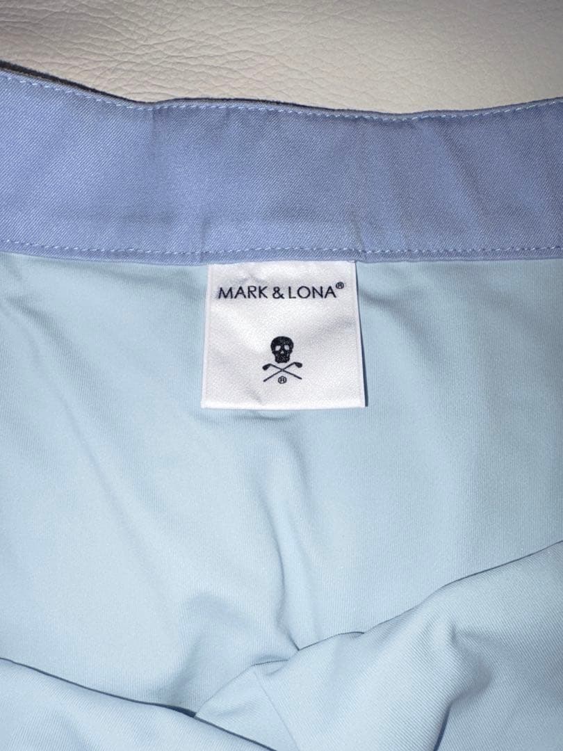 （お値下げ）Mark&Lona プリーツスカート Lサイズ　美品　ライトブルー