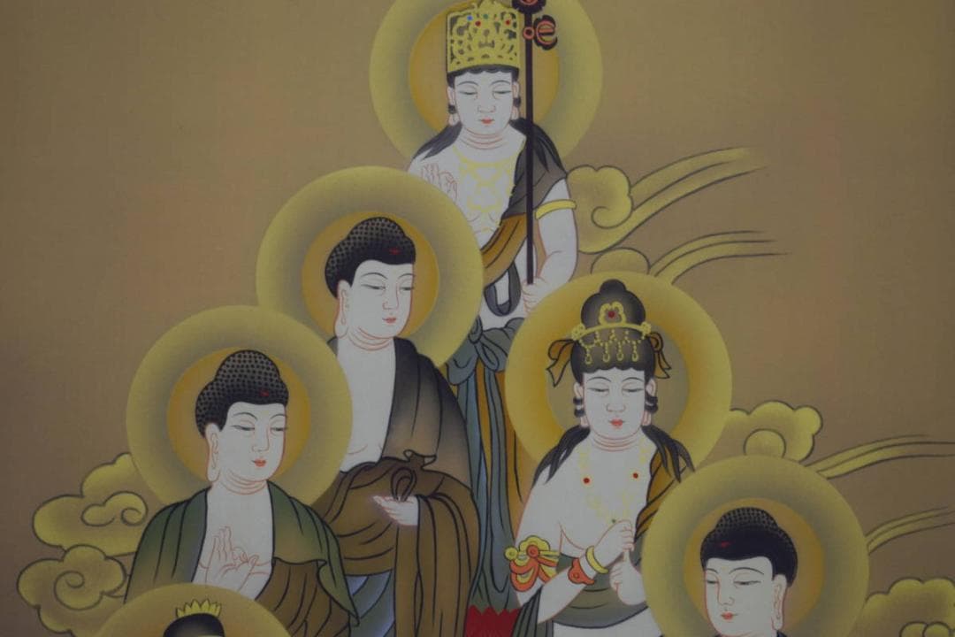 真作/雲峰/十三佛図/布袋屋掛軸HG-724