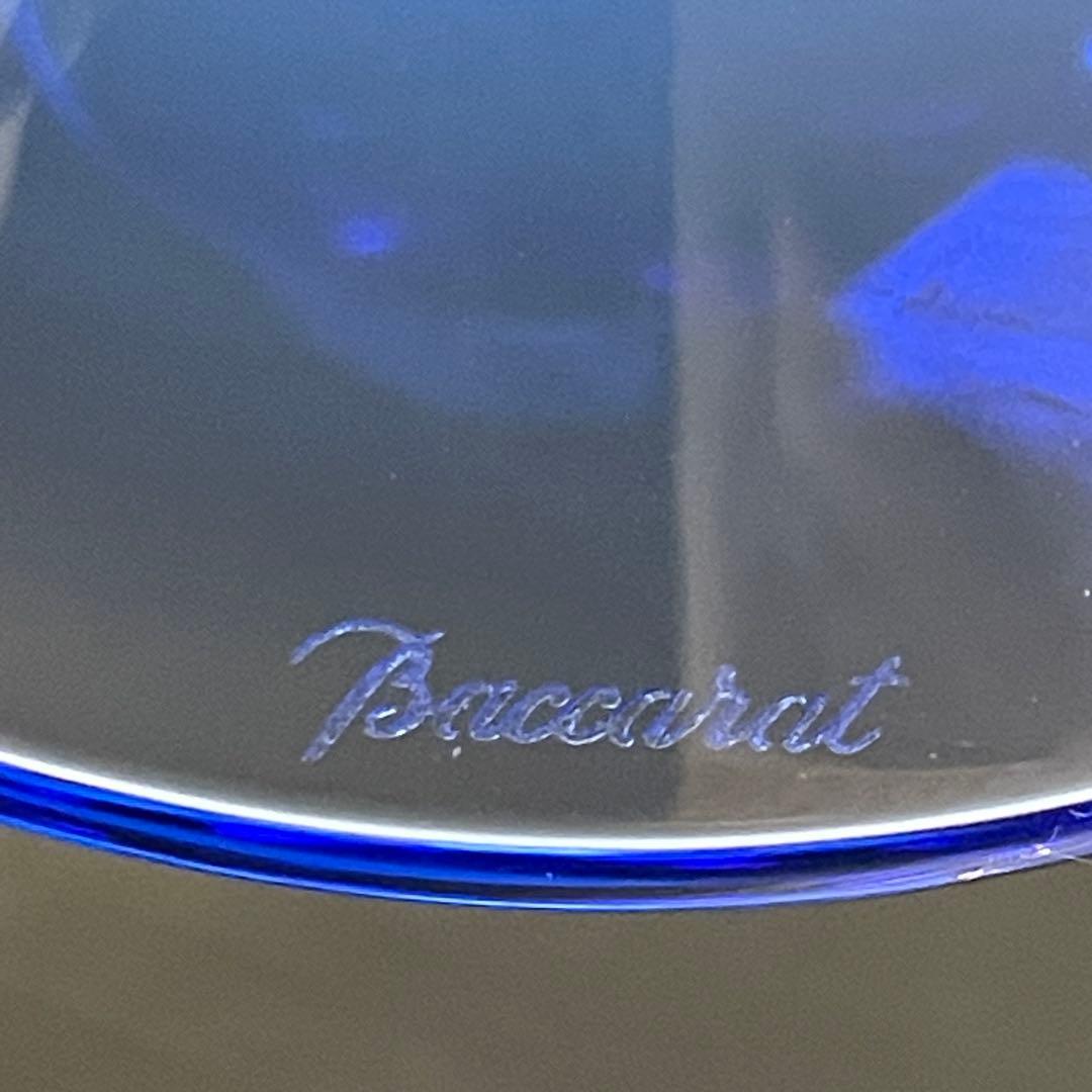 Baccaratベガ　クリスタルキャンドルホルダー　ブルー