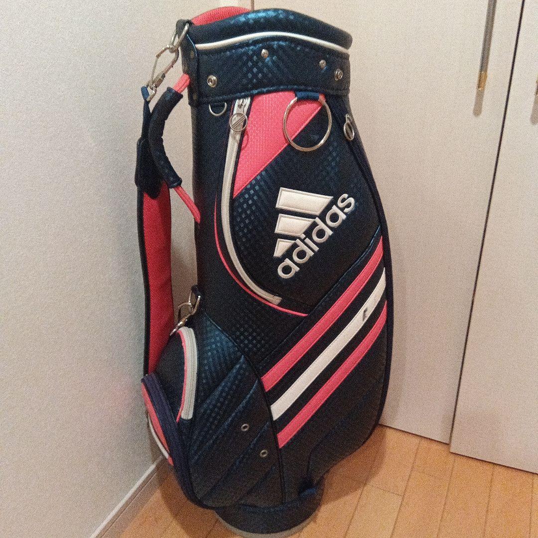 adidas キャディバッグ ネイビー/ピンク