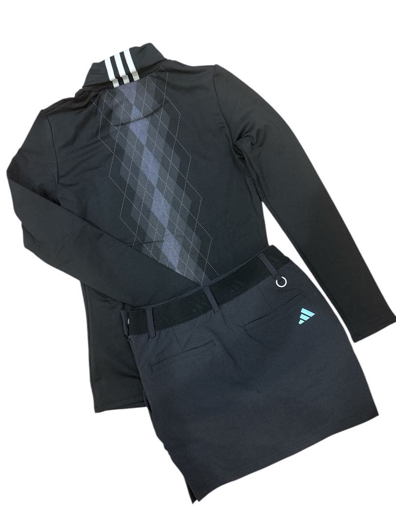 新品タグ付アディダスゴルフ モックネックシャツ＆スカート セットアップ S