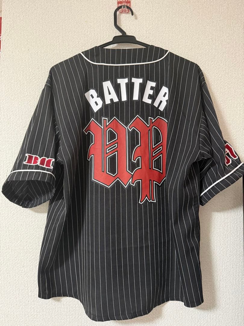 公式 ベビモン ベースボールシャツ BLACK 黒 Mサイズ