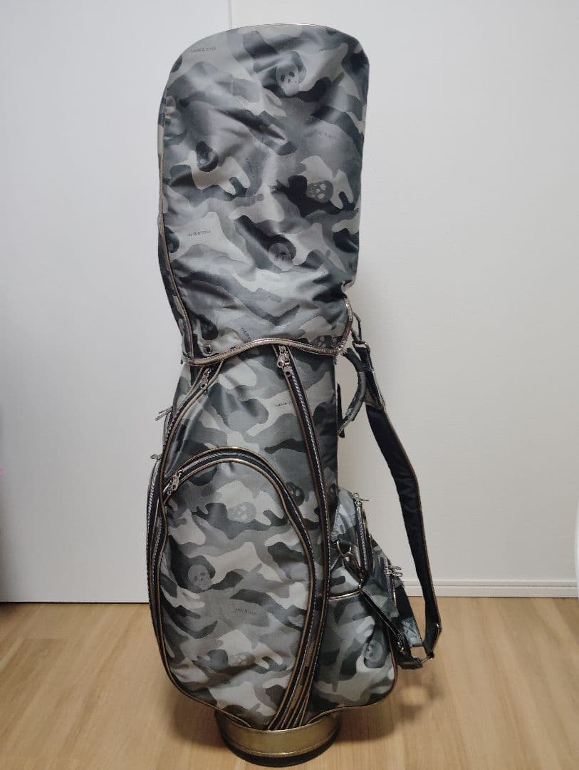 マーク&ロナ　キャディバッグ&カバーセット　カモフラ柄　カーキグレー7口