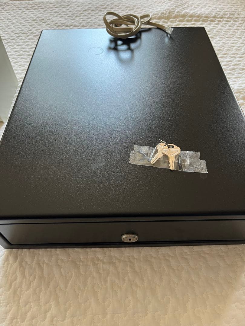 サーマルプリンターRP-F10、電源アダプター、キャッシュドロア、鍵付き