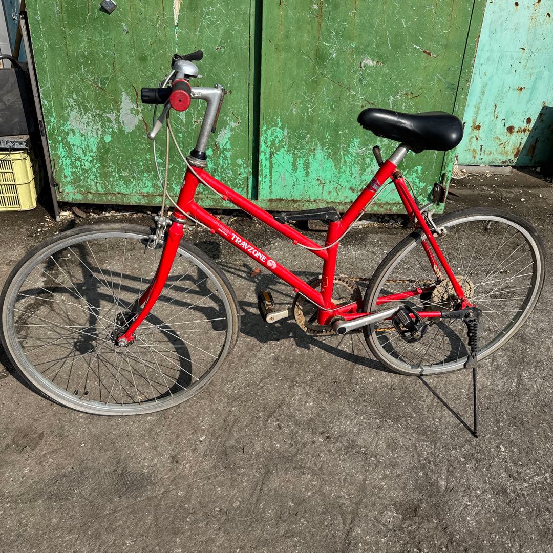 ブリヂストン、TRAVZONE 赤 折り畳み自転車