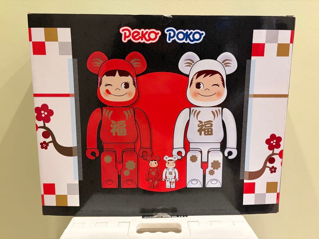 BE@RBRICK 達磨 ペコちゃん ＆ ポコちゃん 100％ & 400％
