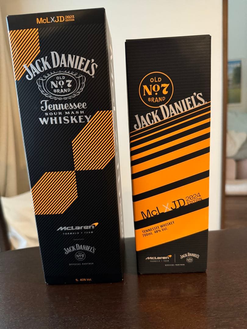 ジャックダニエル マクラーレンボトル 2023と2024 2本セット