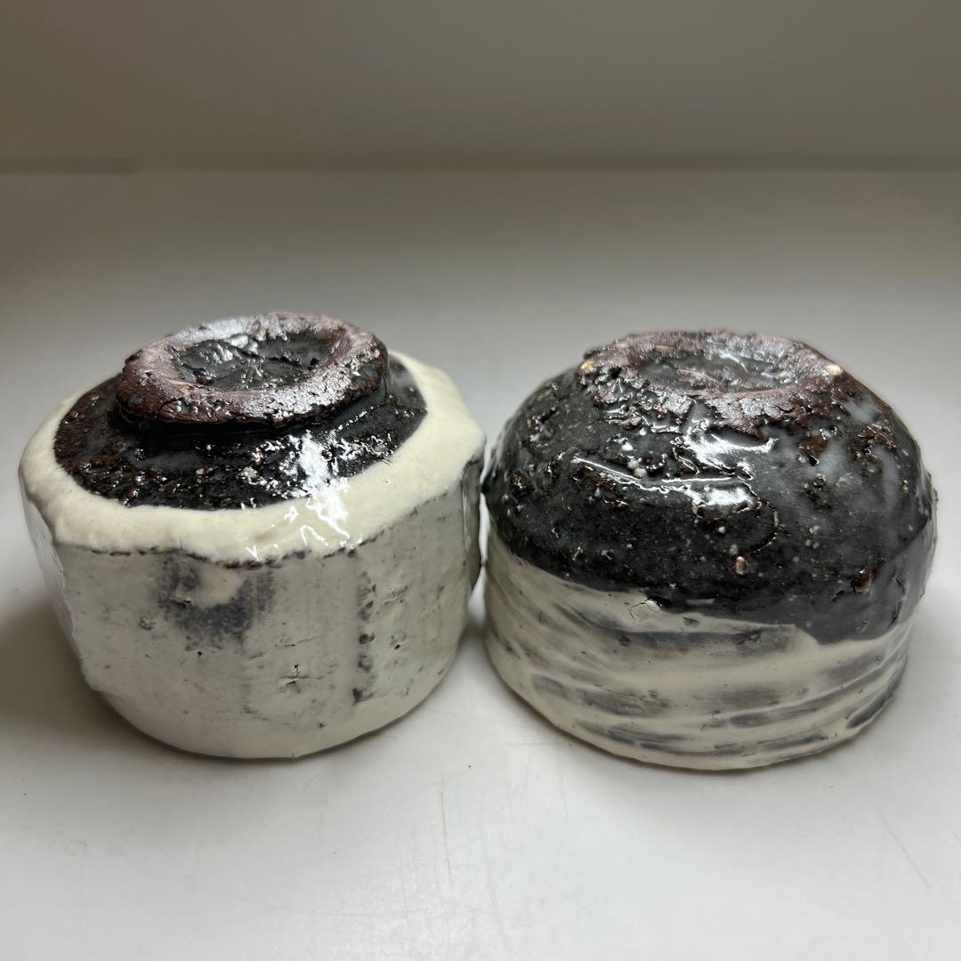 出来良　西端大備丹波焼　ぐい呑2客　共箱　東Y8-0113☆2F