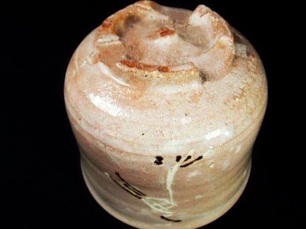 御本 立ツル 立鶴 茶碗 寺垣外窯 杉本貞光 茶道具 抹茶茶碗