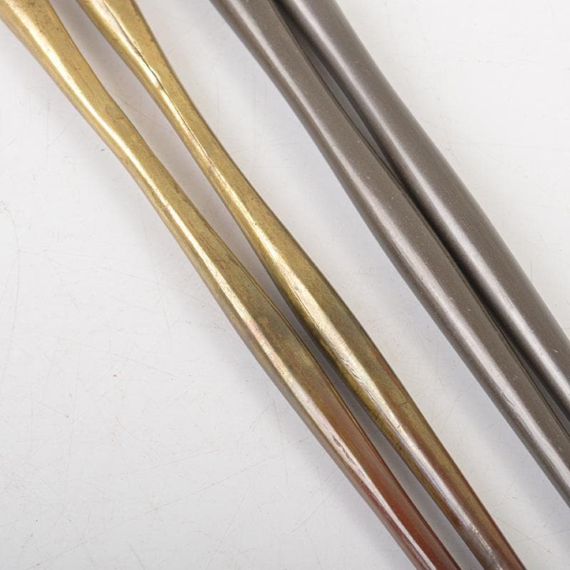 茶道具　銅製　火箸　風炉用　箱付　二点まとめて　C　6497