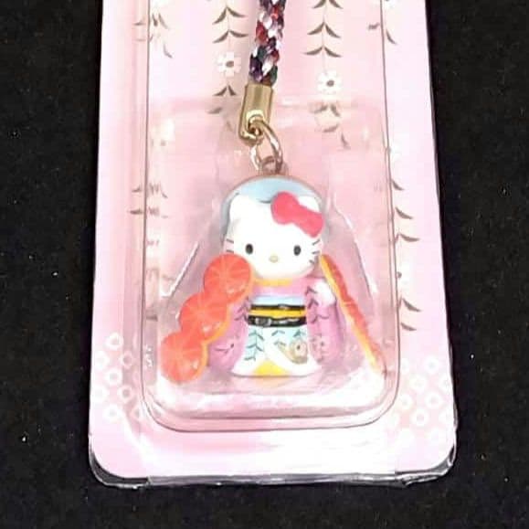 豪華根付 歌舞伎コレクションシリーズ 　花笠　ハローキティ ストラップ サンリオ