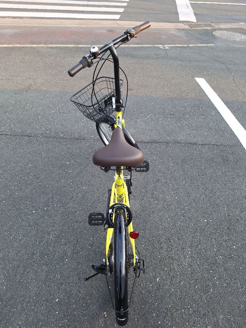 折りたたみ式自転車20インチ イエロー (黄色)引き取り限定(愛知県内)