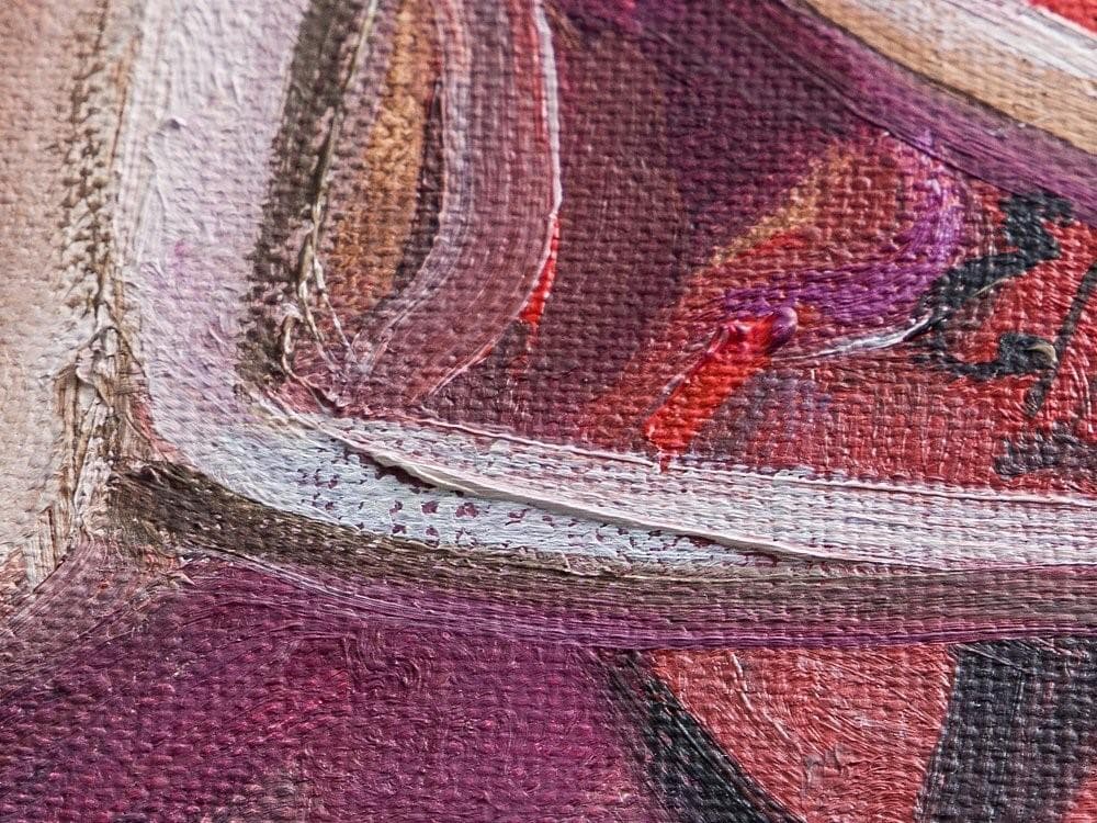 ◆織田広比古 『赤いヴァイオリン』 油彩 3号◆検）織田広喜 宮永岳彦 高塚省吾