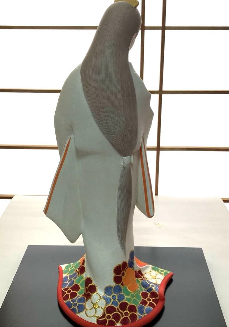 【新品未開封】博多人形 美人もの 伝統工芸師作　ガラスケース付き