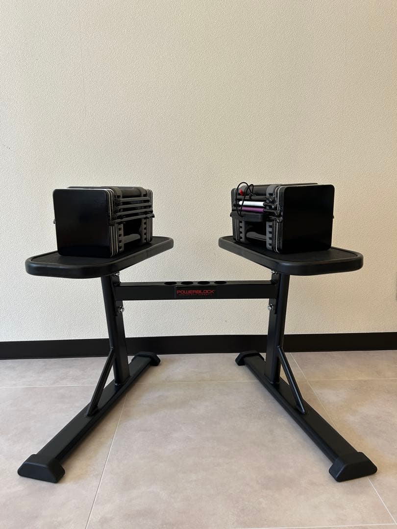 新品・未使用パワーブロックエリートEXP90ペア41kg対応＋専用スタンドセット