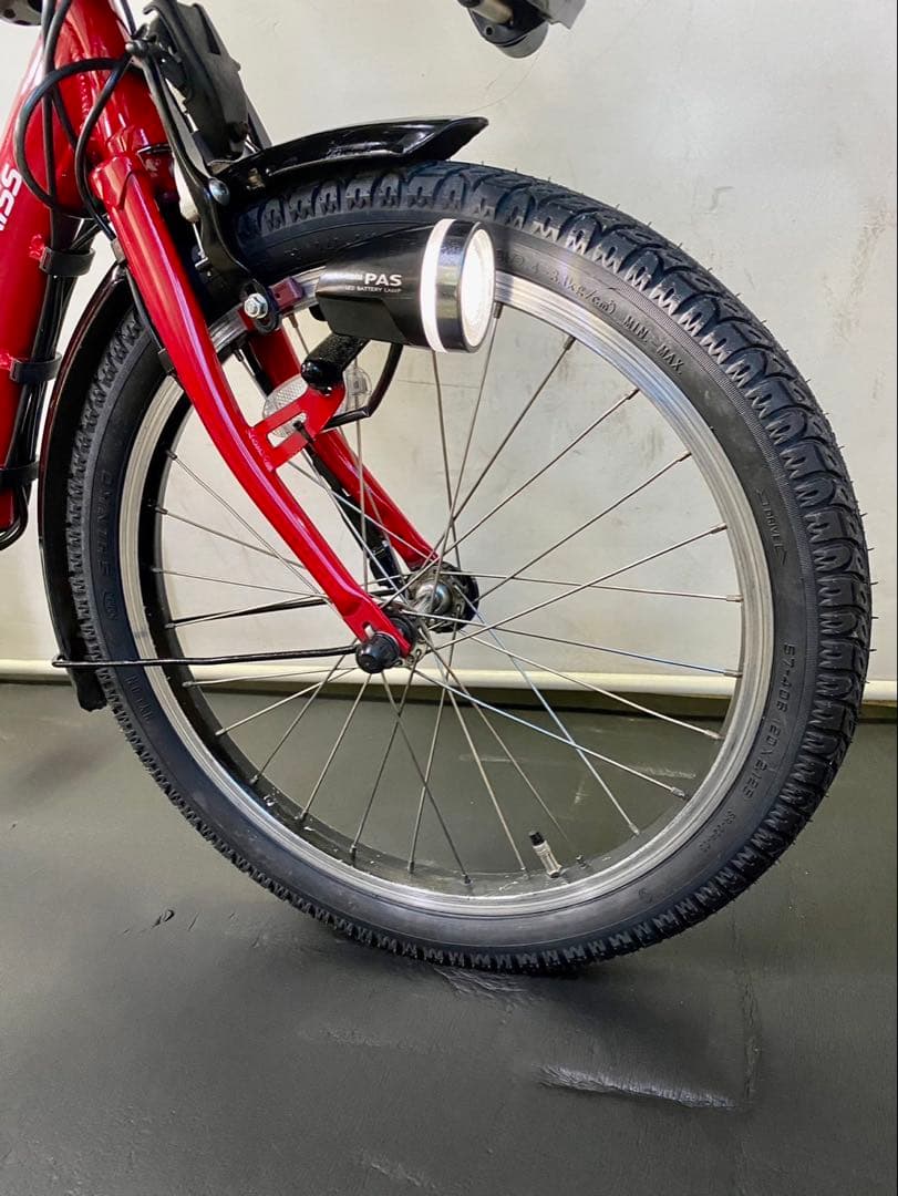 1年保証 送料無料　ヤマハ　パスキッス　20インチ　赤色　電動アシスト自転車