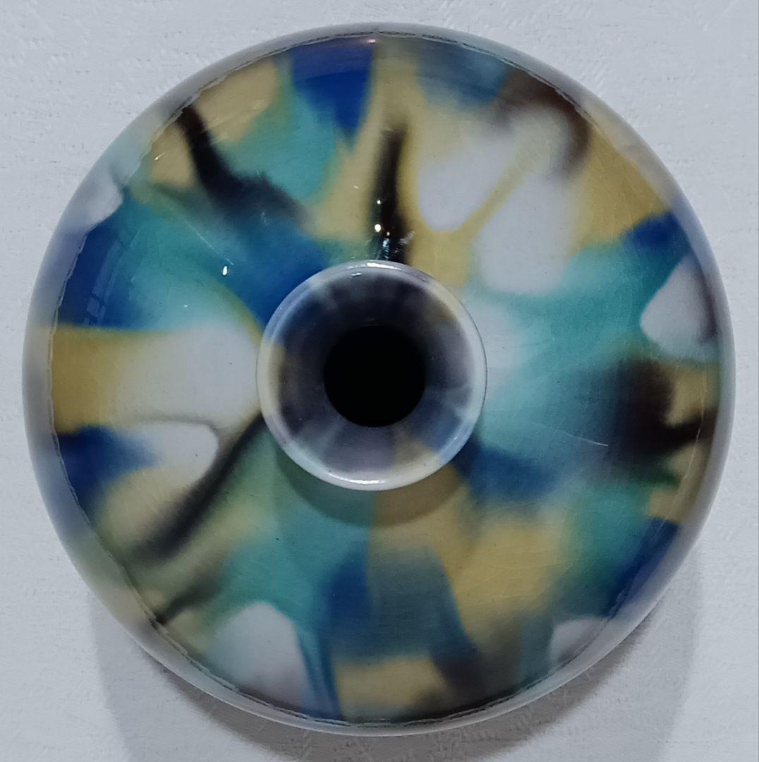 三代 徳田正彦 徳田八十吉 彩釉 壺 九谷焼 人間国宝