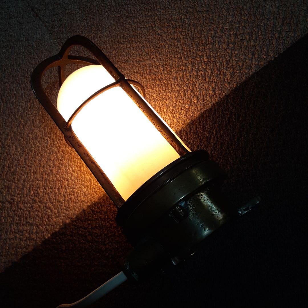 古い点灯マリンランプ/真鍮ハリケーンデッキ/船舶照明甲板ランタン/気泡ガラスホヤ