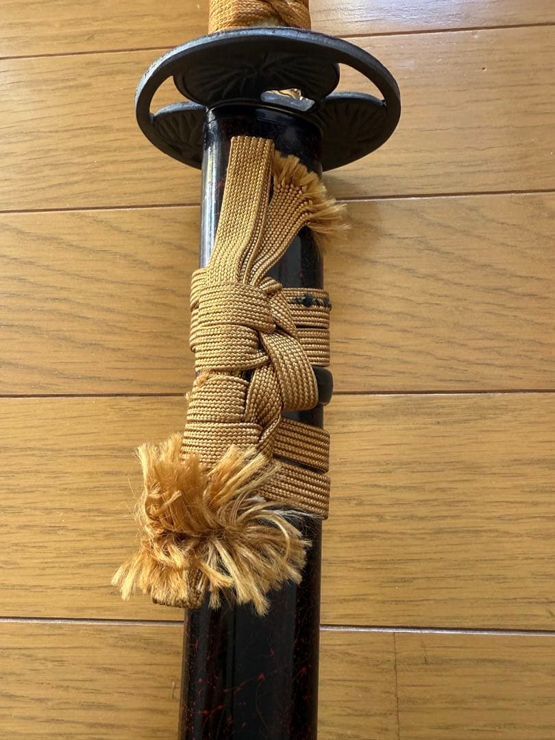 日本刀 2本セット 黒と金 亀甲模様 模造刀