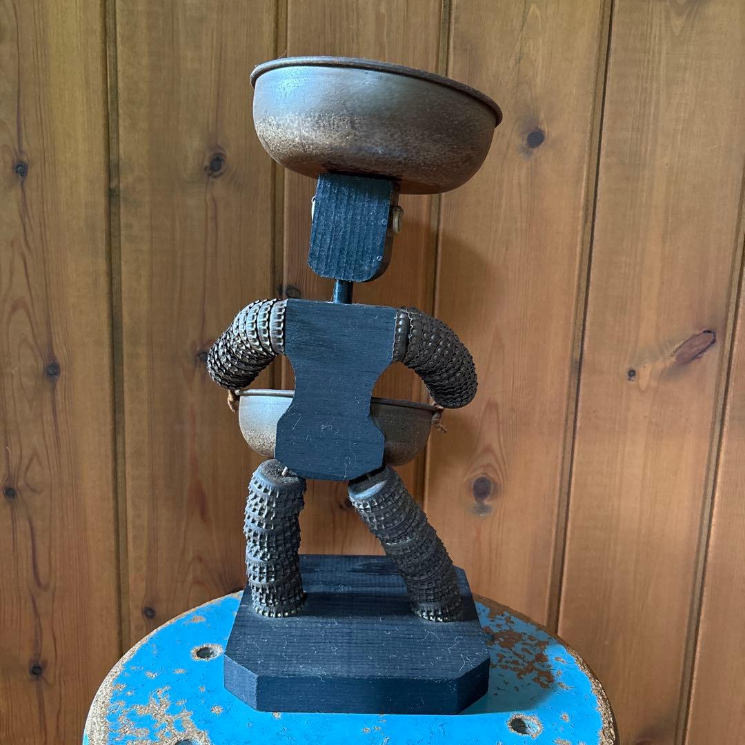 【50sビンテージ】ボトルキャップマン 黒 アンティーク人形 ハワイアン 置物